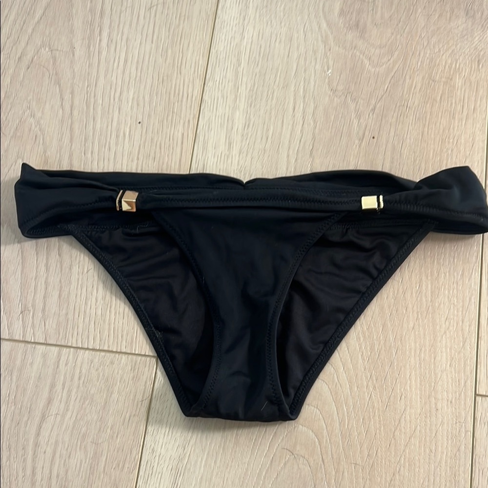 Victoria’s Secret Black Bikini Bottom gold hardware
